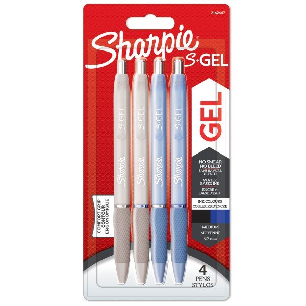 SHARPIE PEN SGEL BLUE & BLACK 4 PIECES 2162647 PARKER